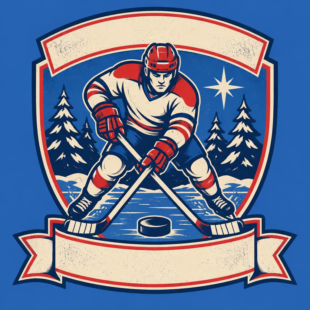 Hockey Shield template illustration