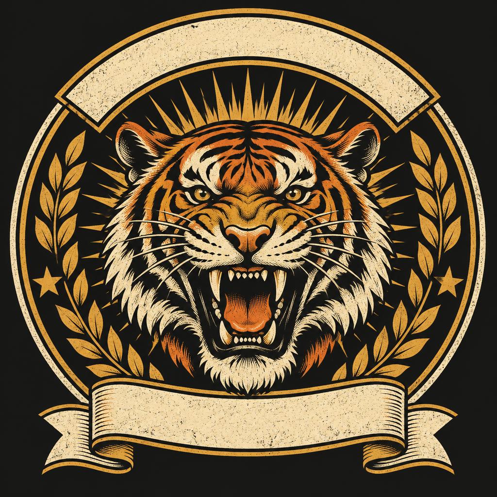 Tiger Crest template illustration