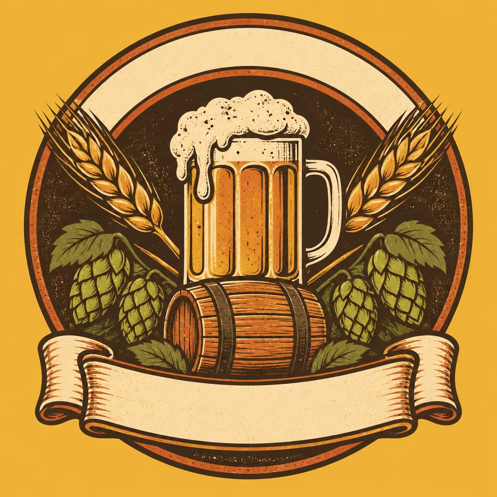 Brewhouse Mug template illustration