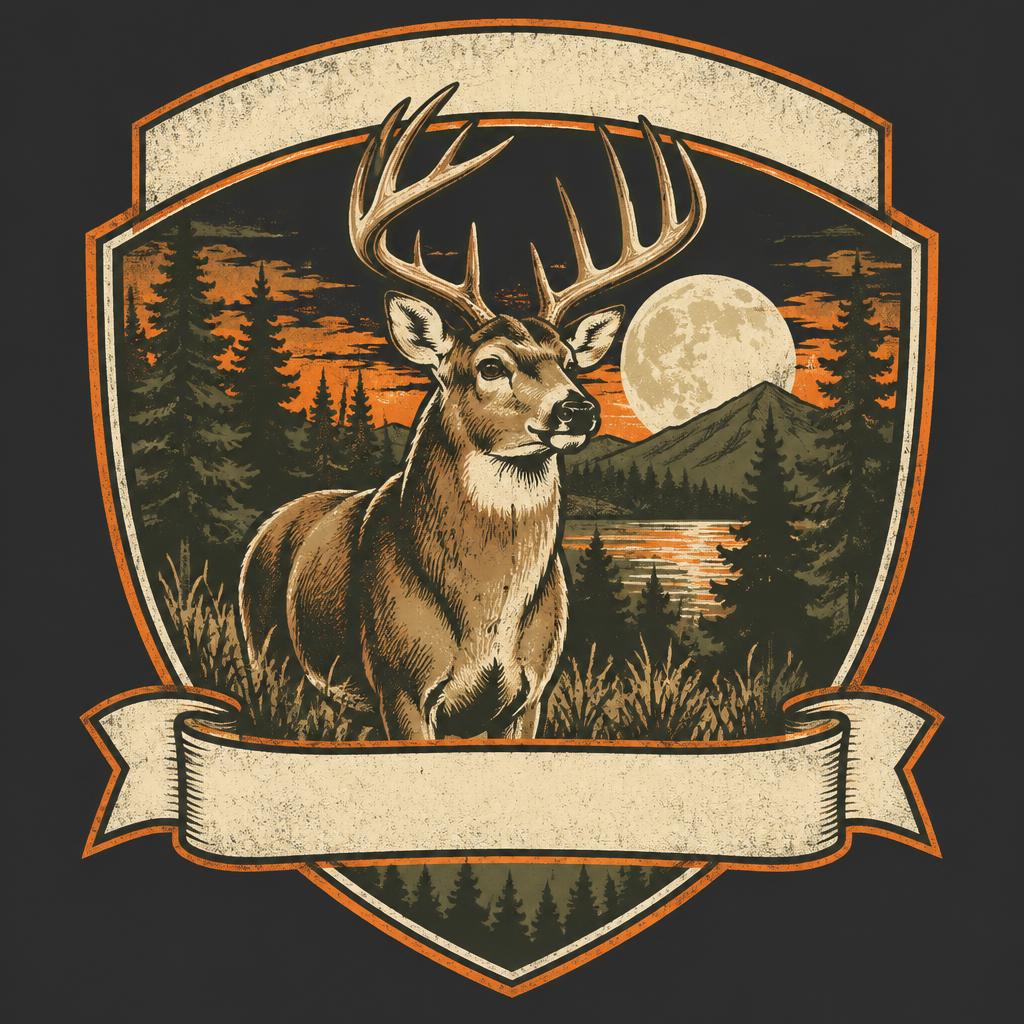 Moonlit Buck template illustration