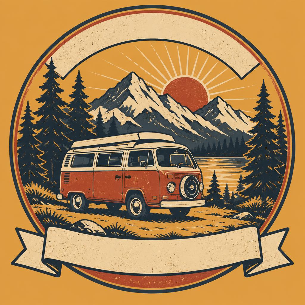 Camper Getaway template illustration