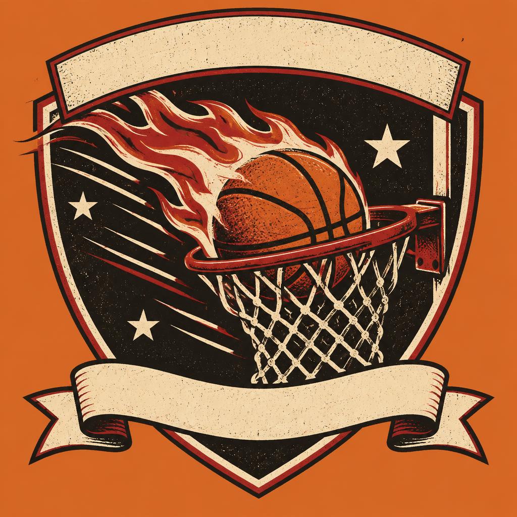 On Fire Hoops template illustration