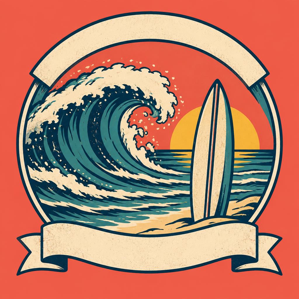 Big Wave template illustration