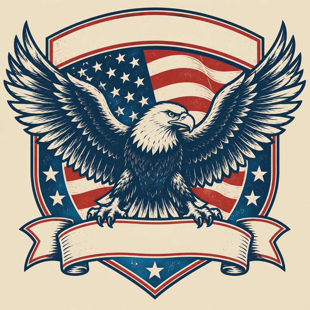 Liberty Eagle template illustration