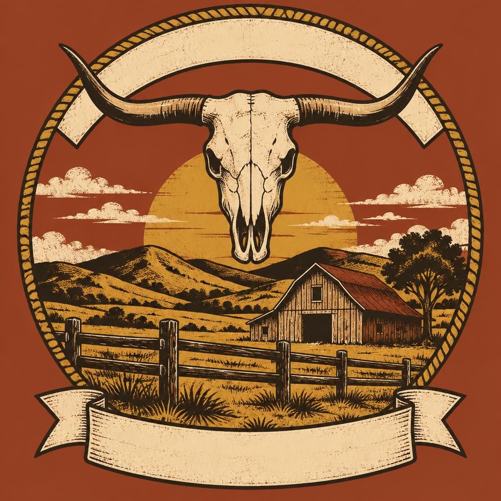 Longhorn Ranch template illustration